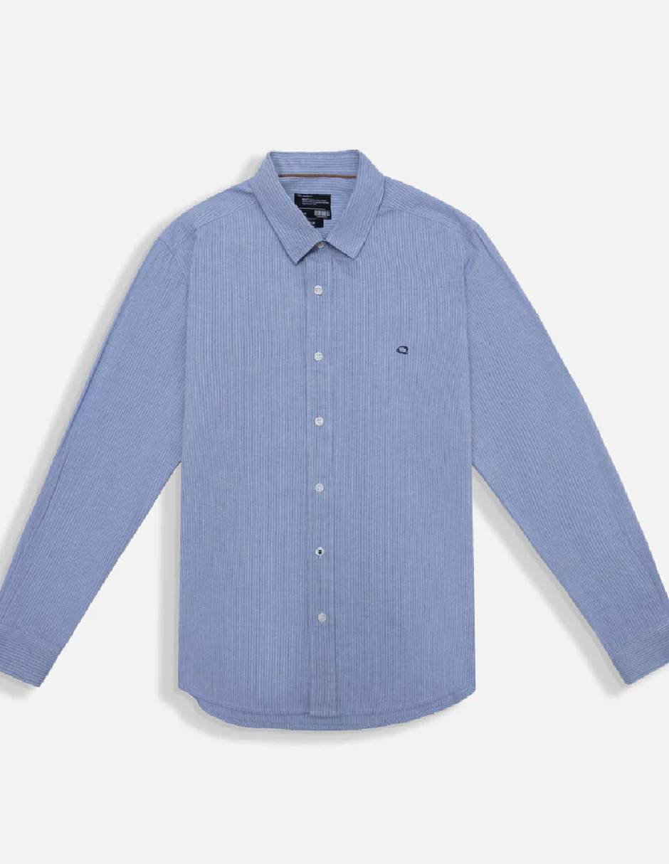 Camisa casual Quest Q de algodón manga larga para hombre