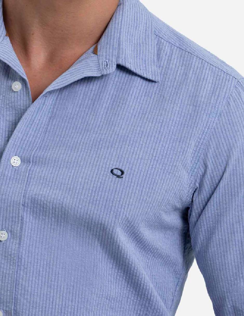 Camisa casual Quest Q de algodón manga larga para hombre