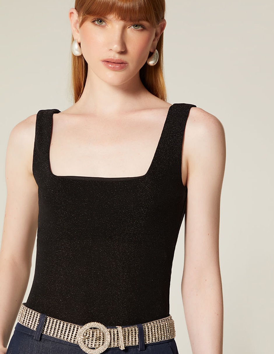 Body cuello con escote cuadrado para mujer Body cuello con escote cuadrado para mujer