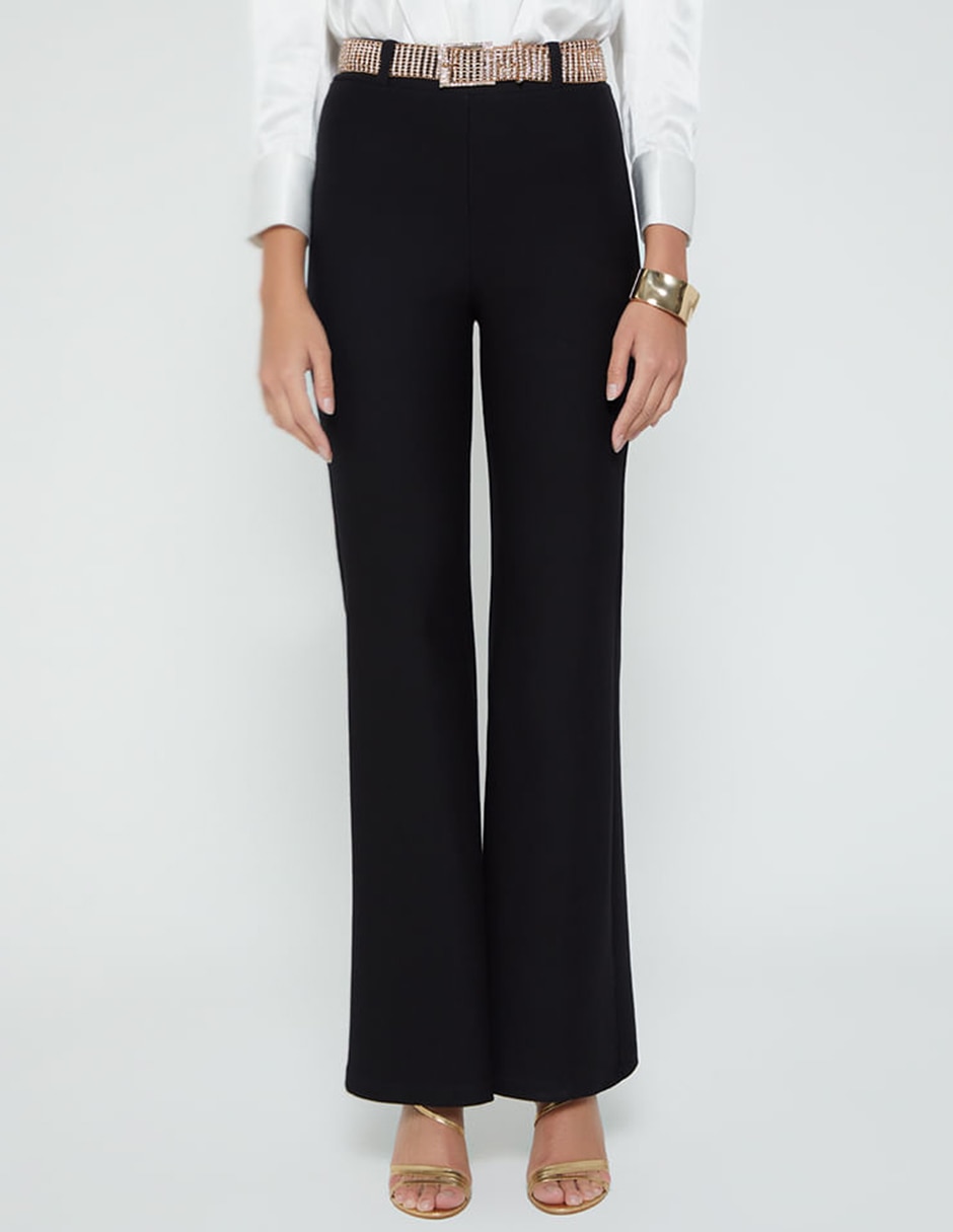 Pantalón relaxed studio f acampanado para mujer