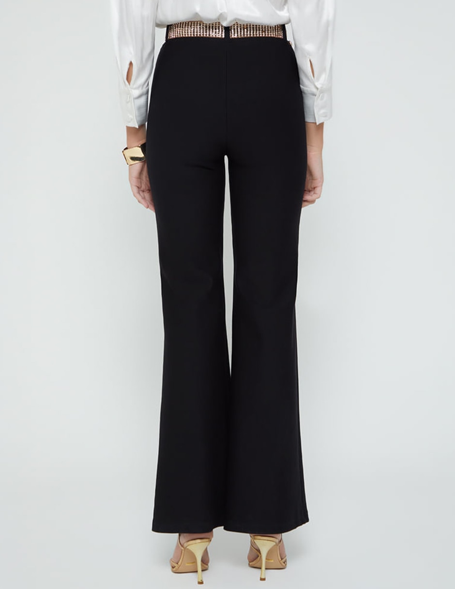 Pantalón relaxed studio f acampanado para mujer