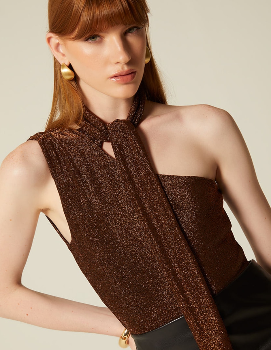 Body studio f cuello con escote bajo para mujer