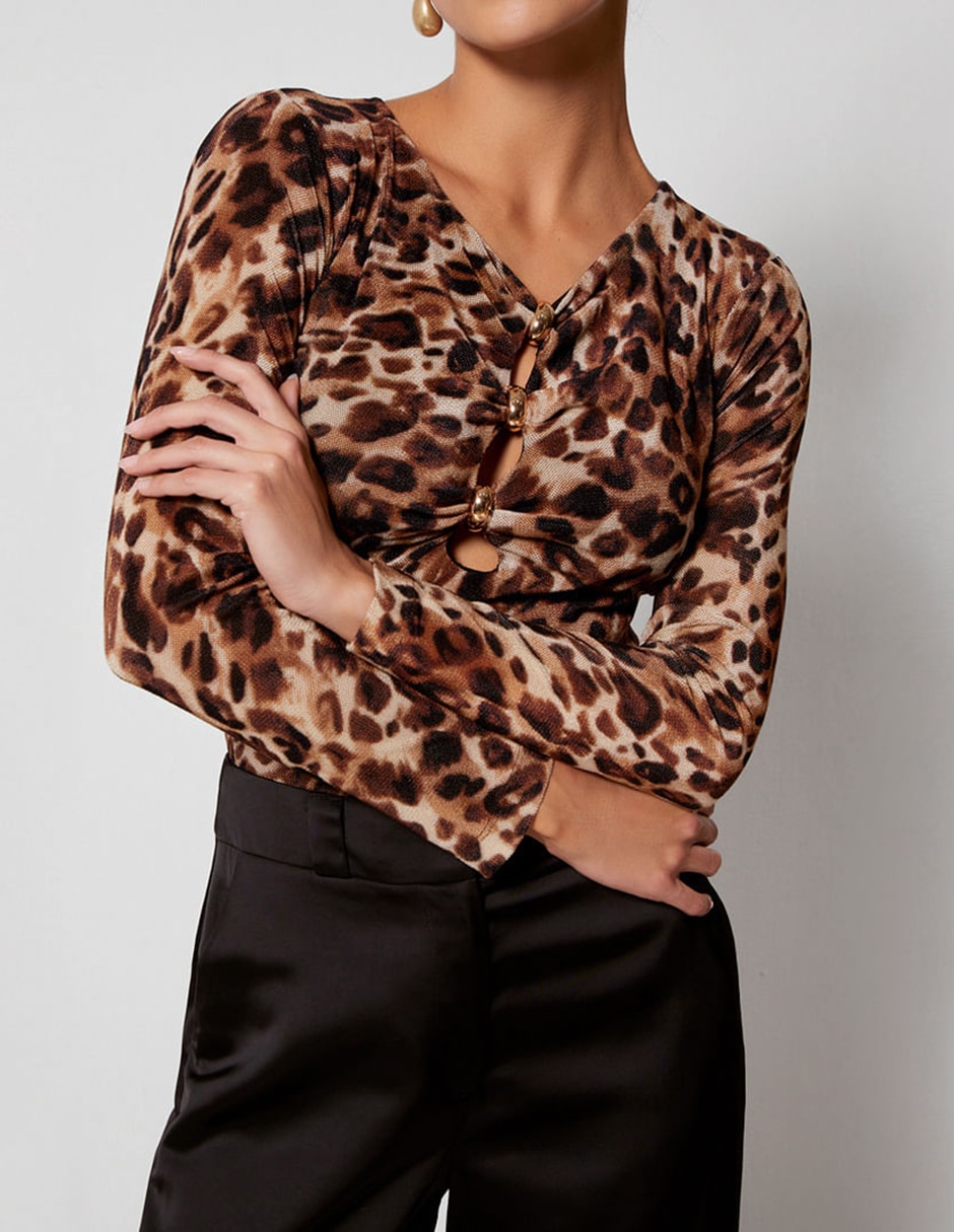 Body studio f cuello v escote profundo para mujer