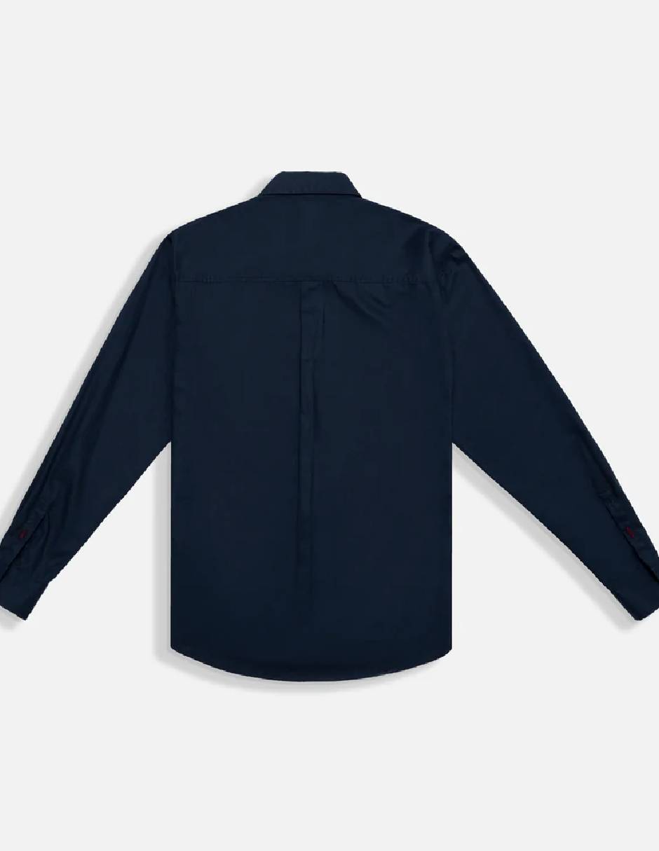 Camisa casual Quest Q de algodón manga larga para hombre