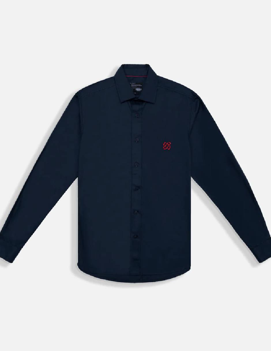 Camisa casual Quest Q de algodón manga larga para hombre