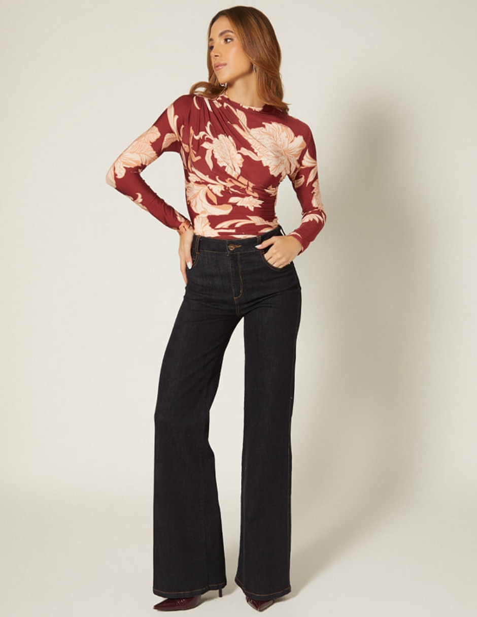 Body studio f cuello alto escote con cuello para mujer