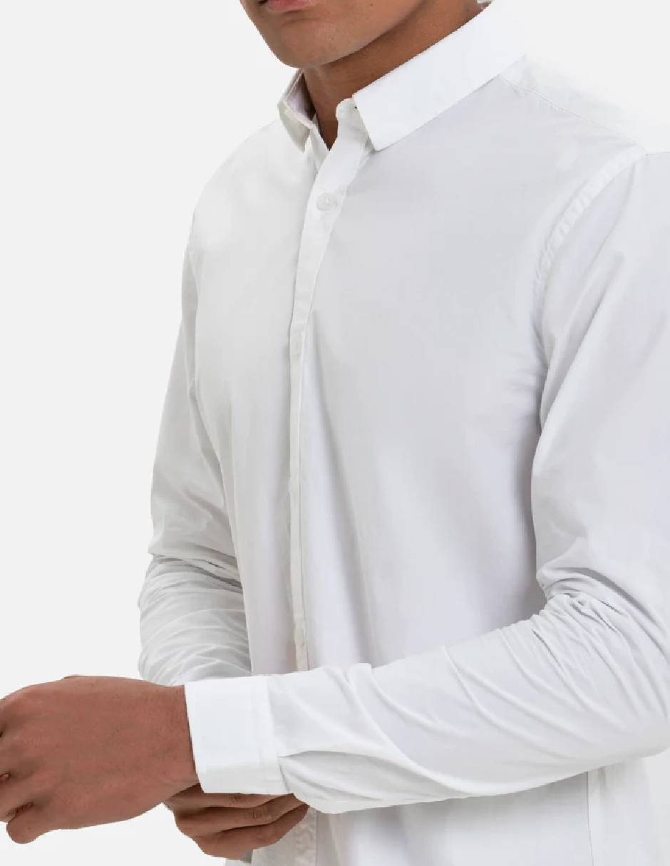 Camisa casual de algodón manga larga para hombre 4