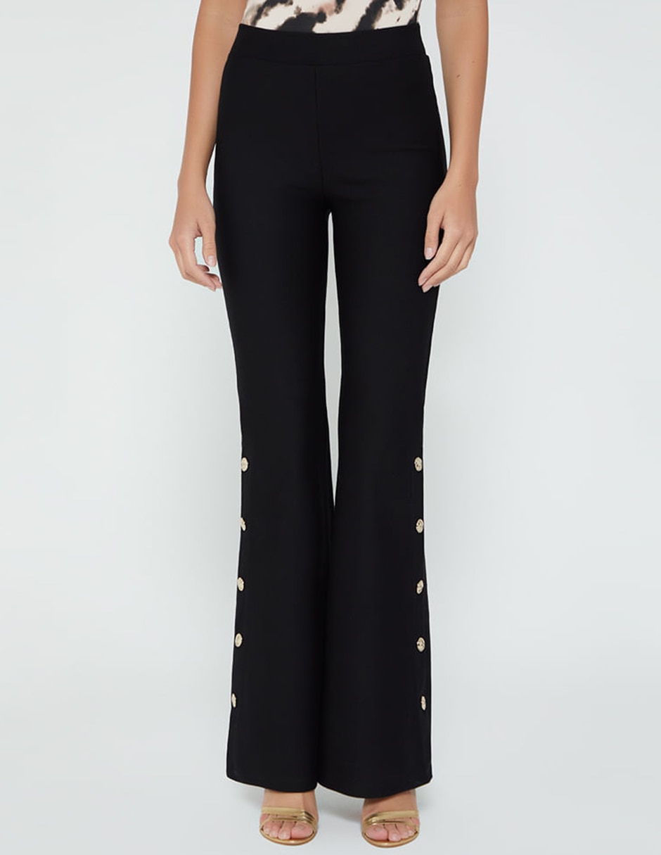 Pantalón relaxed studio f acampanado para mujer