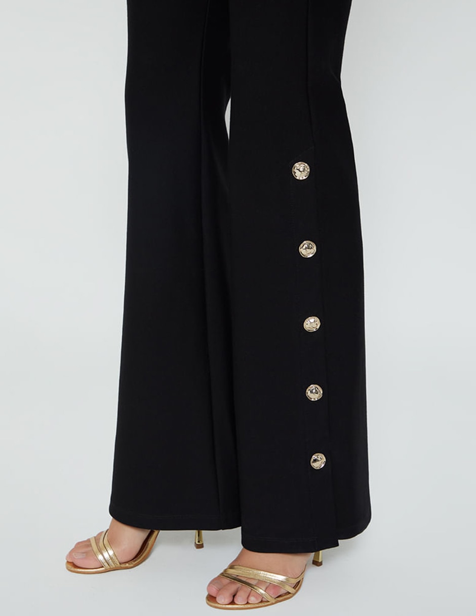 Pantalón relaxed studio f acampanado para mujer