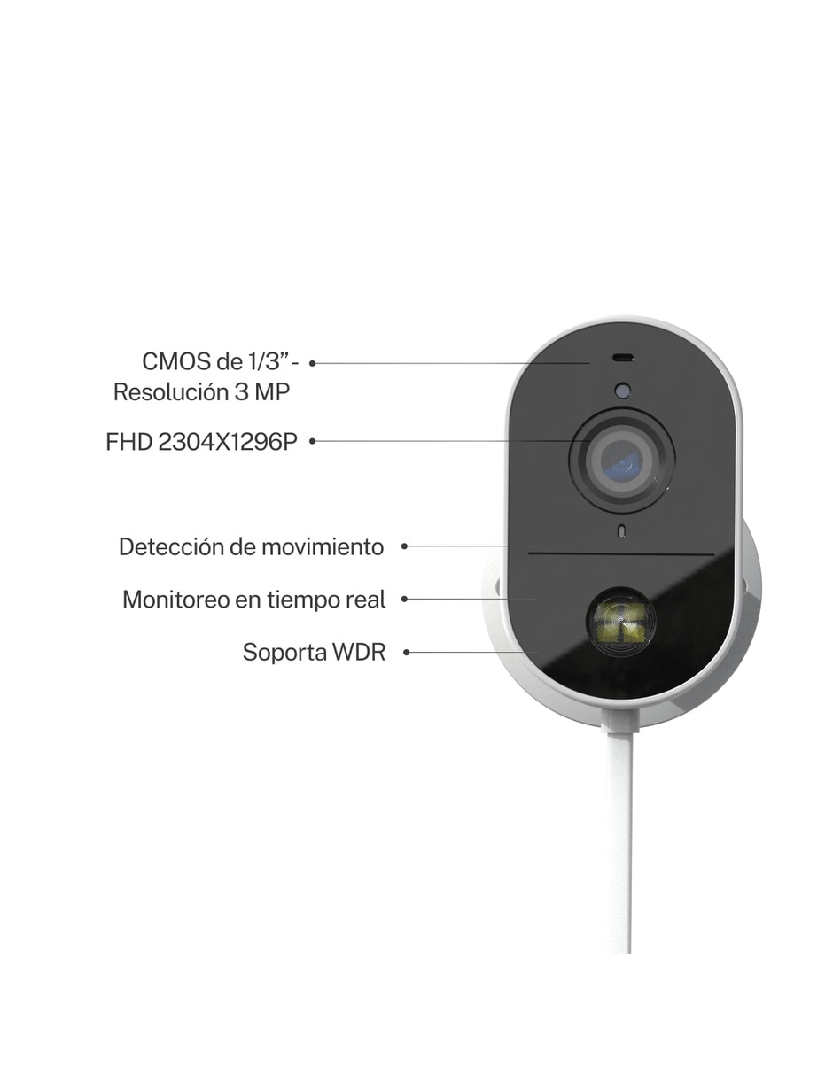 Cámara WI-Fi de seguridad modelo Owi180 inalámbrica Full HD 103° con capacidad para grabar visión nocturna para exterior 5