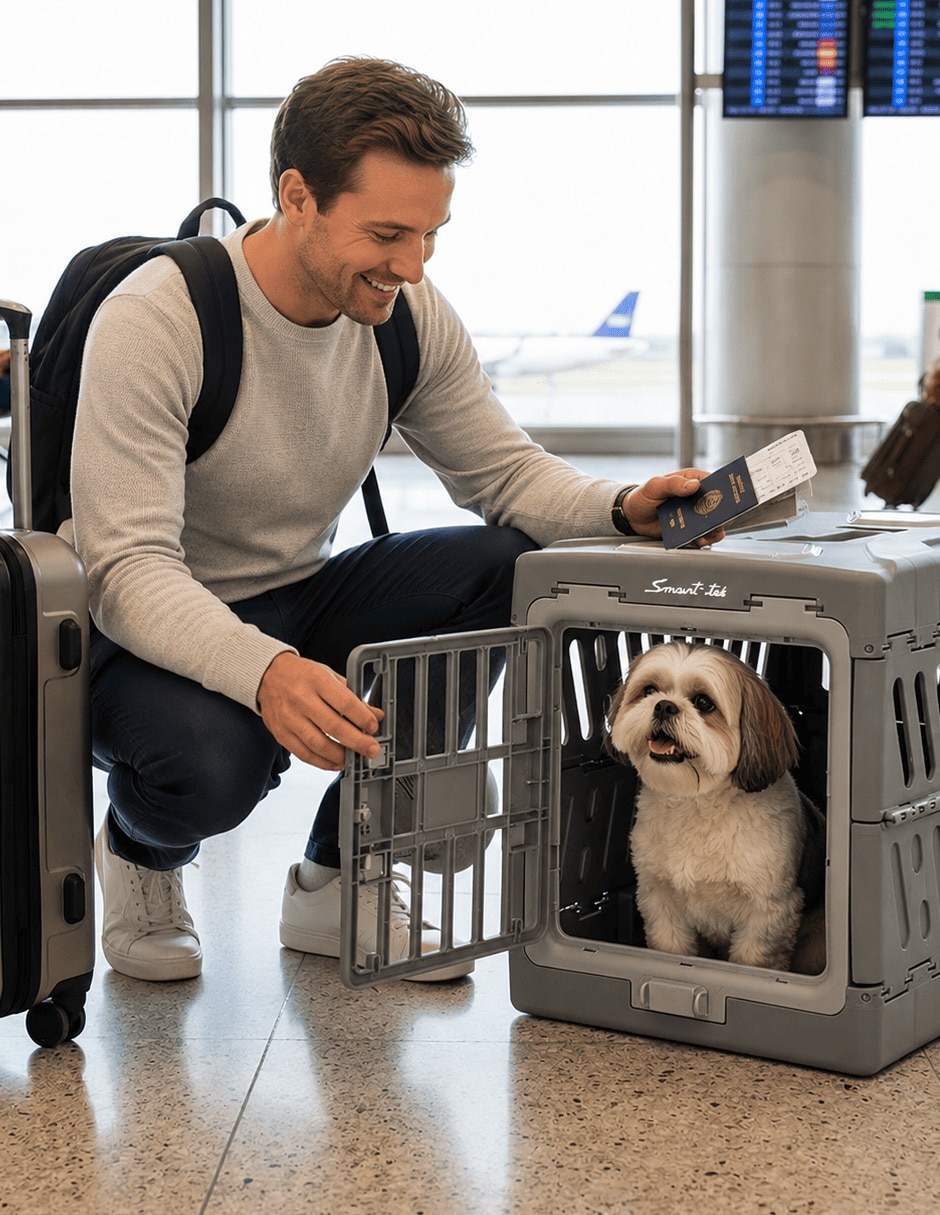 Transportadora para mascota Smart-Tek de plástico