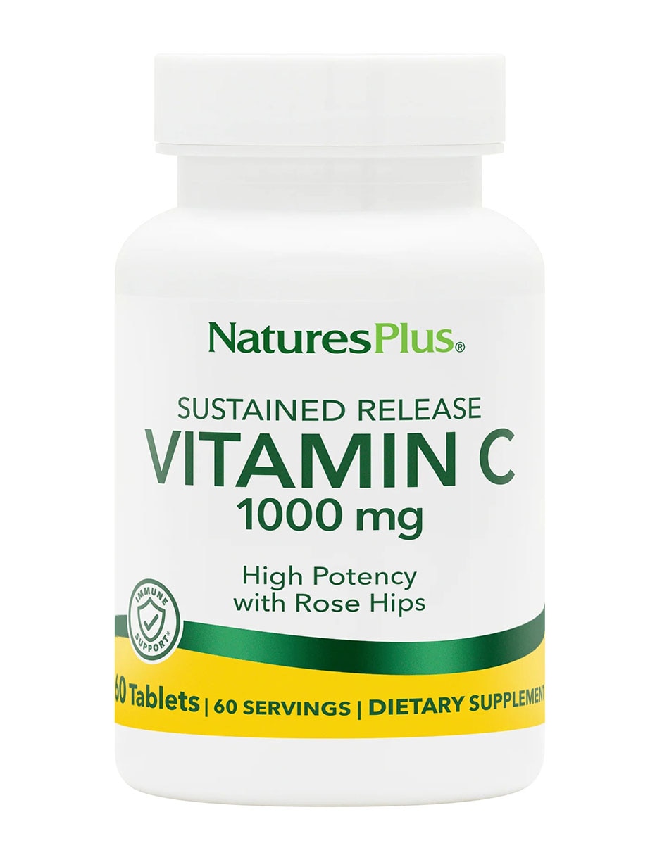 Vitamina C 1000 con escaramujo Natureplus con vitamina C de 60 cápsulas