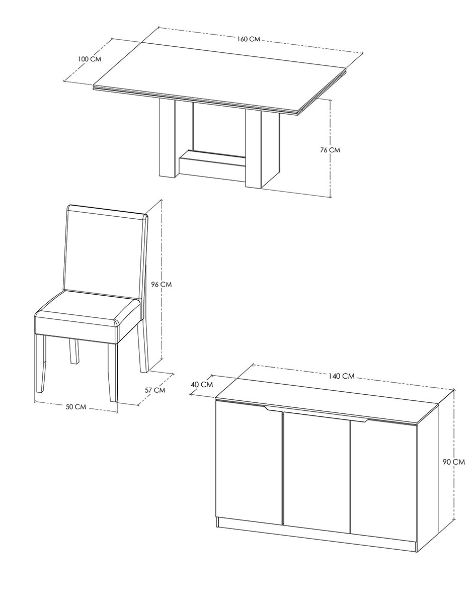 Comedor Sonoma para 6 personas 9