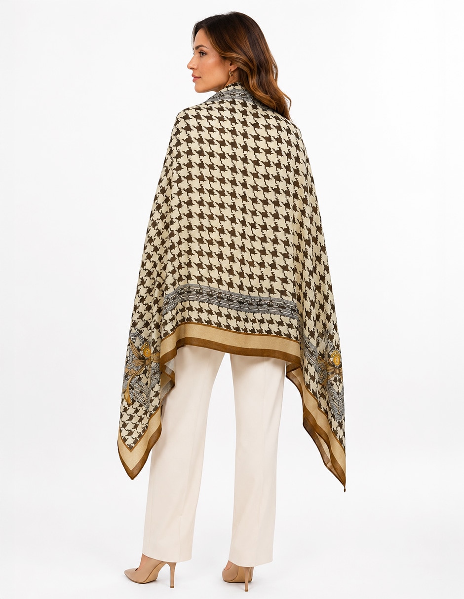 Pashmina Twist Side con estampado escocés para mujer