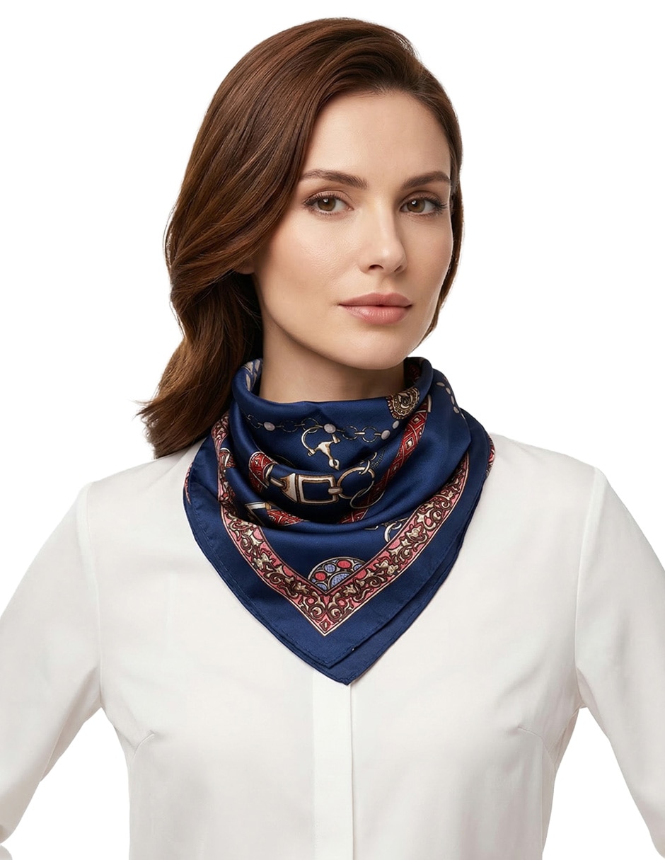 Mascada Twist Side con estampado abstracto para mujer