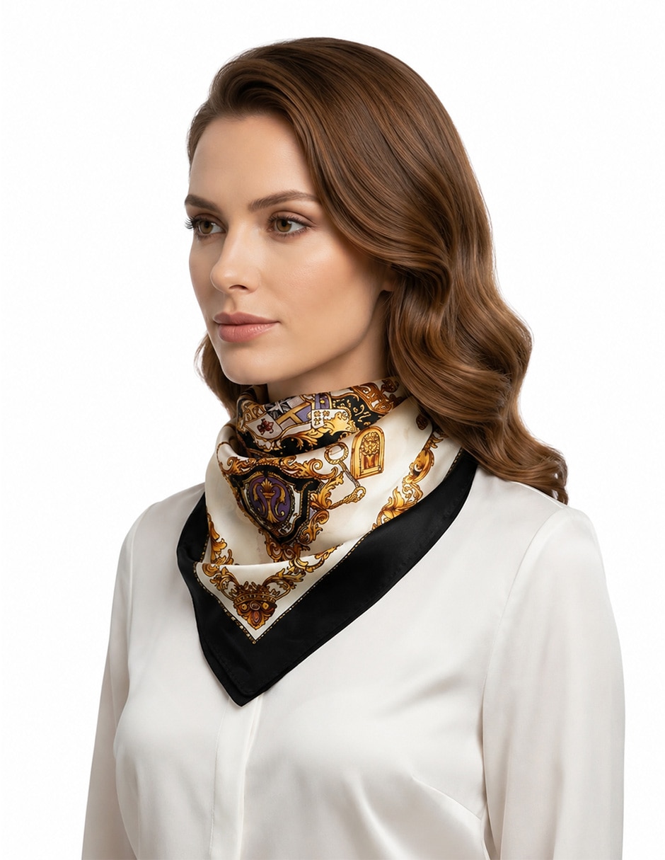 Mascada Twist Side con estampado abstracto para mujer