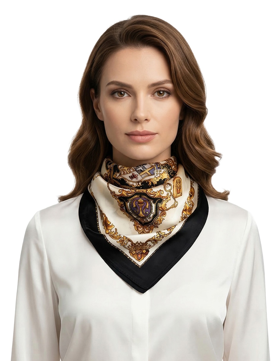 Mascada Twist Side con estampado abstracto para mujer