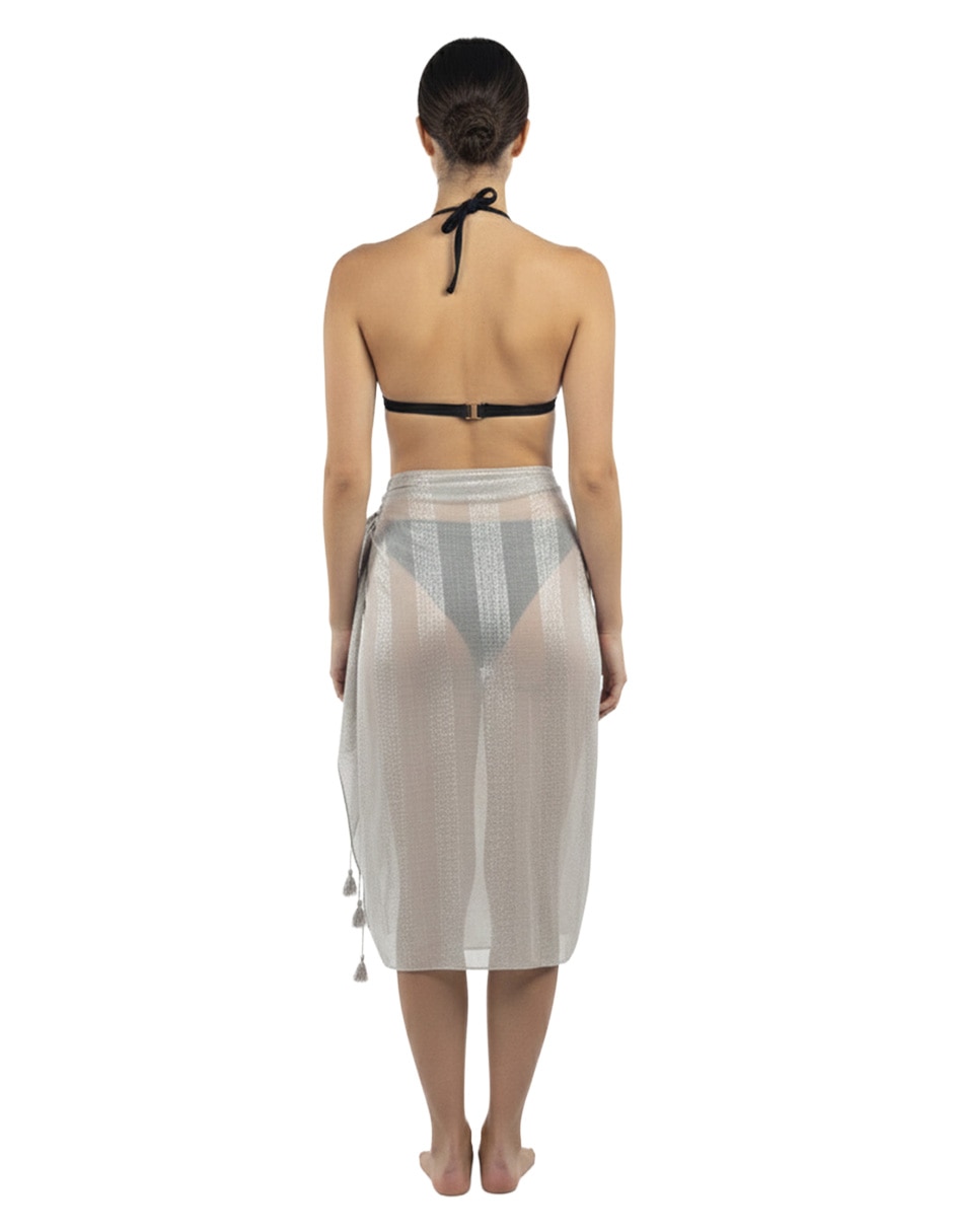 Pashmina Twist Side con estampado a rayas para mujer