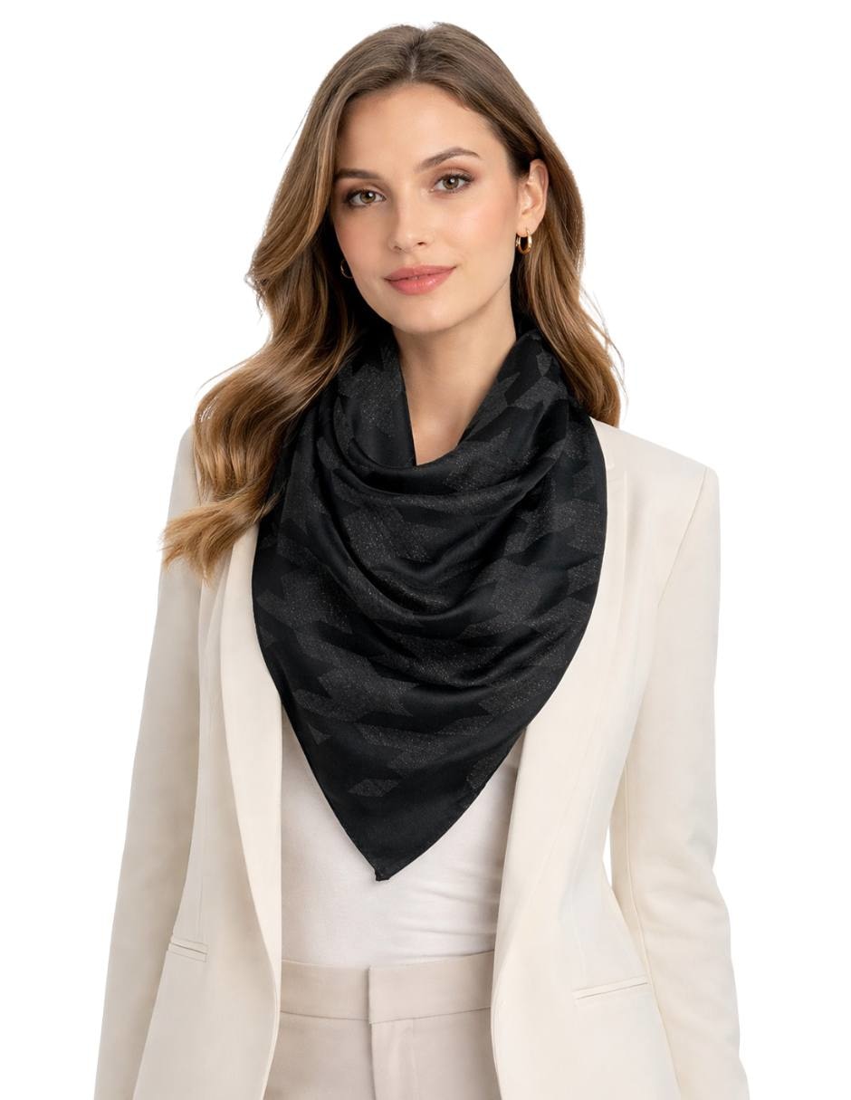 Mascada Twist Side con estampado pata de gallo para mujer