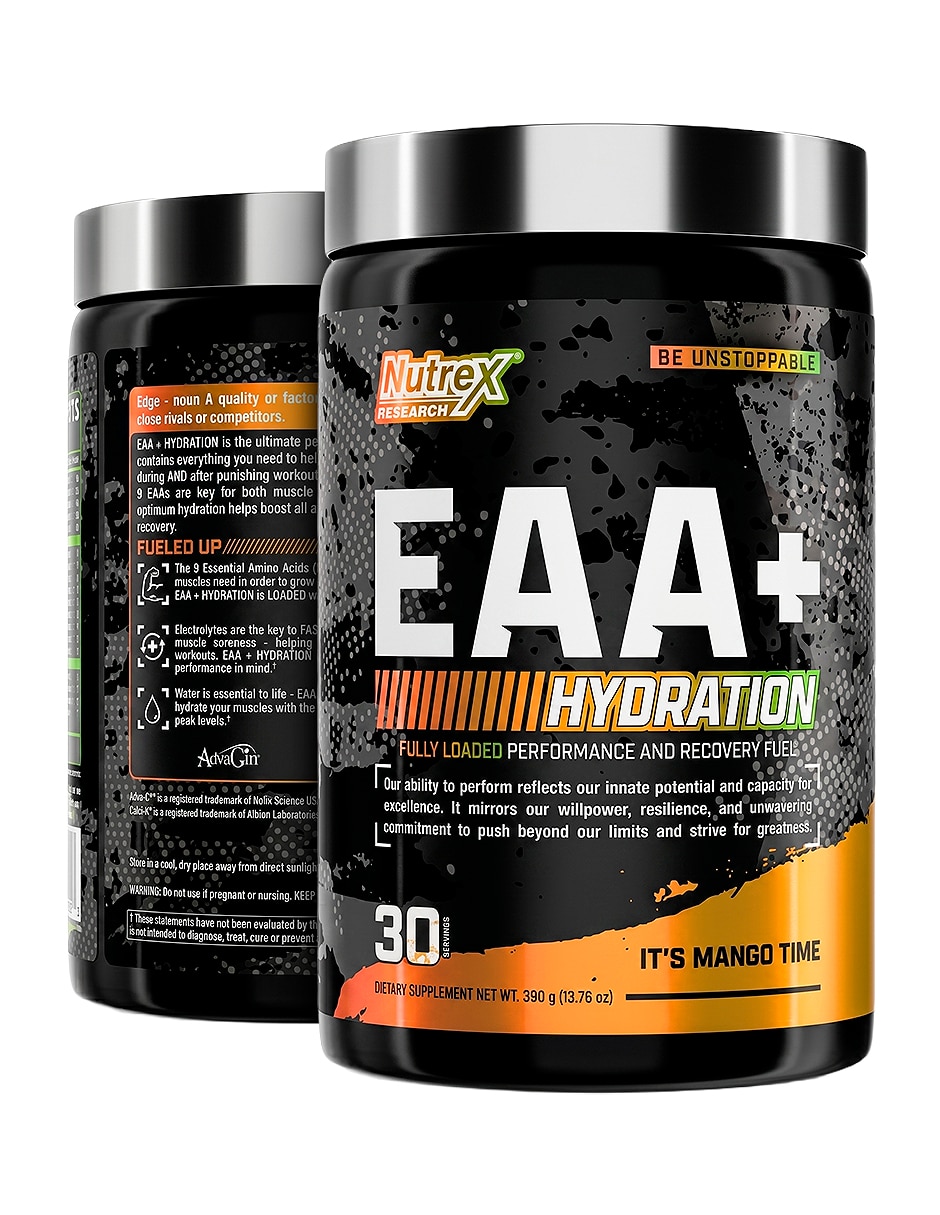 Eaa+ hydration: Muscle Recovery & Enhanced Hydration Nutrex con Aminoácidos sabor mango