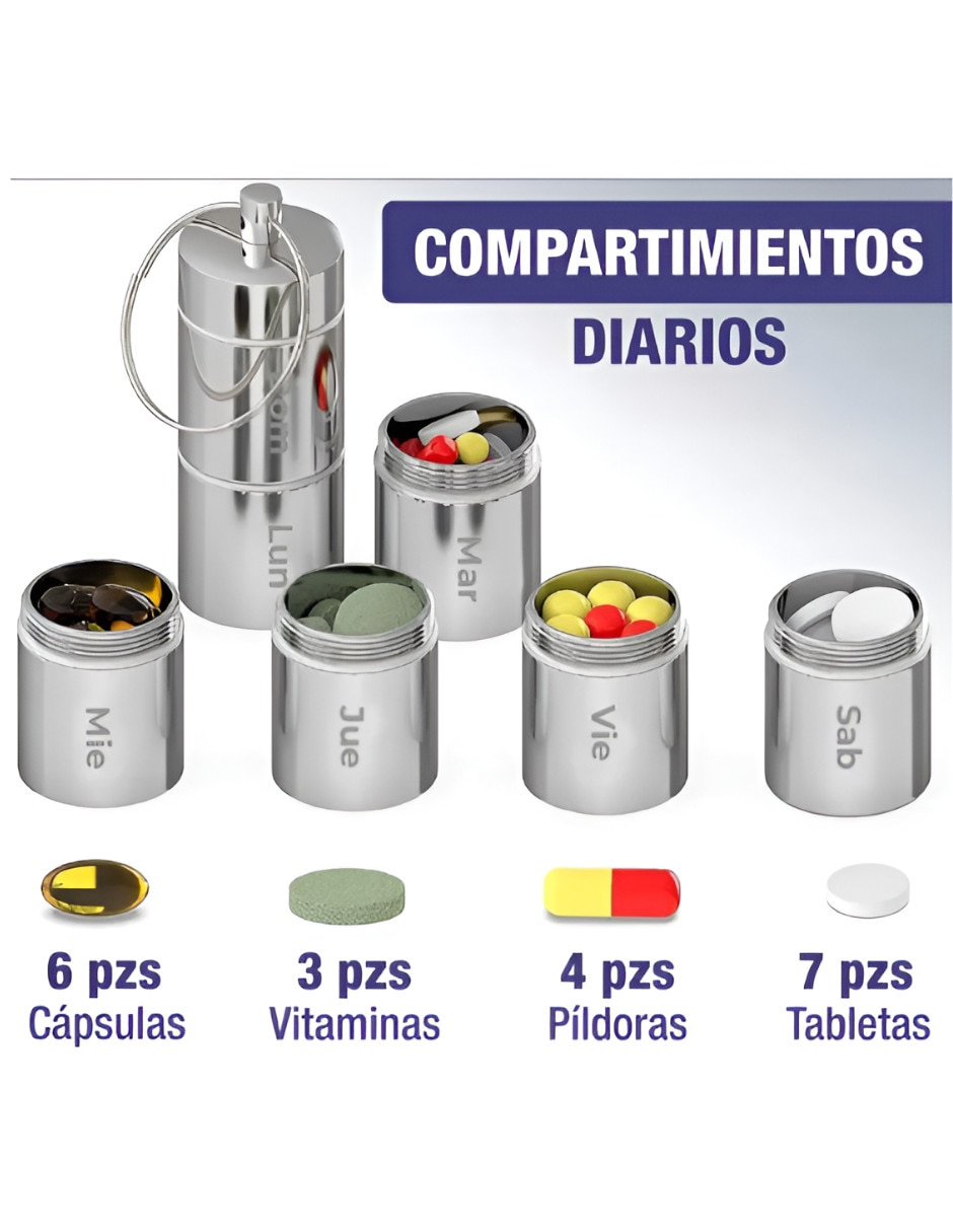 Pastillero Xtellar 7 compartimentos