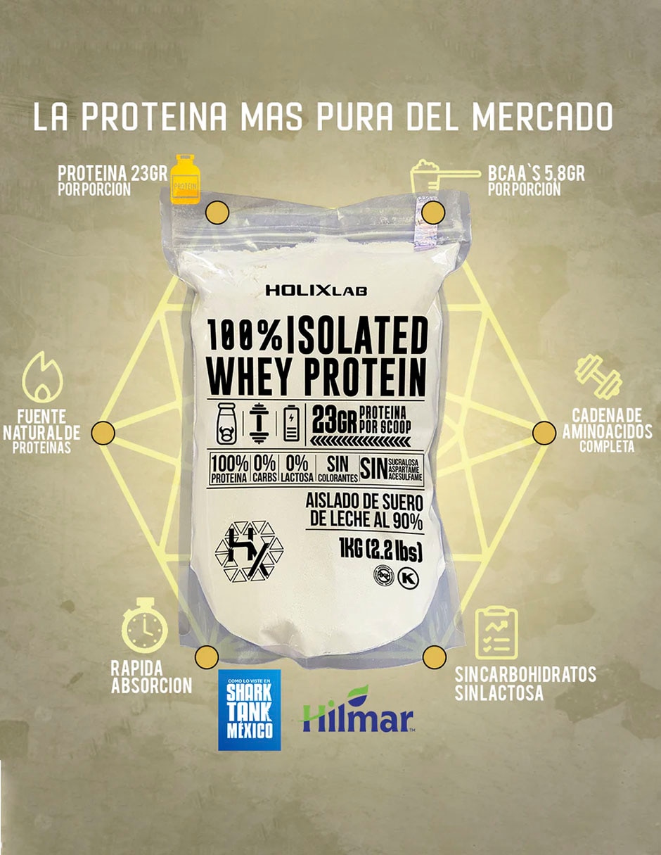 Proteína Isolated Whey Olix sabor natural de 1 kg