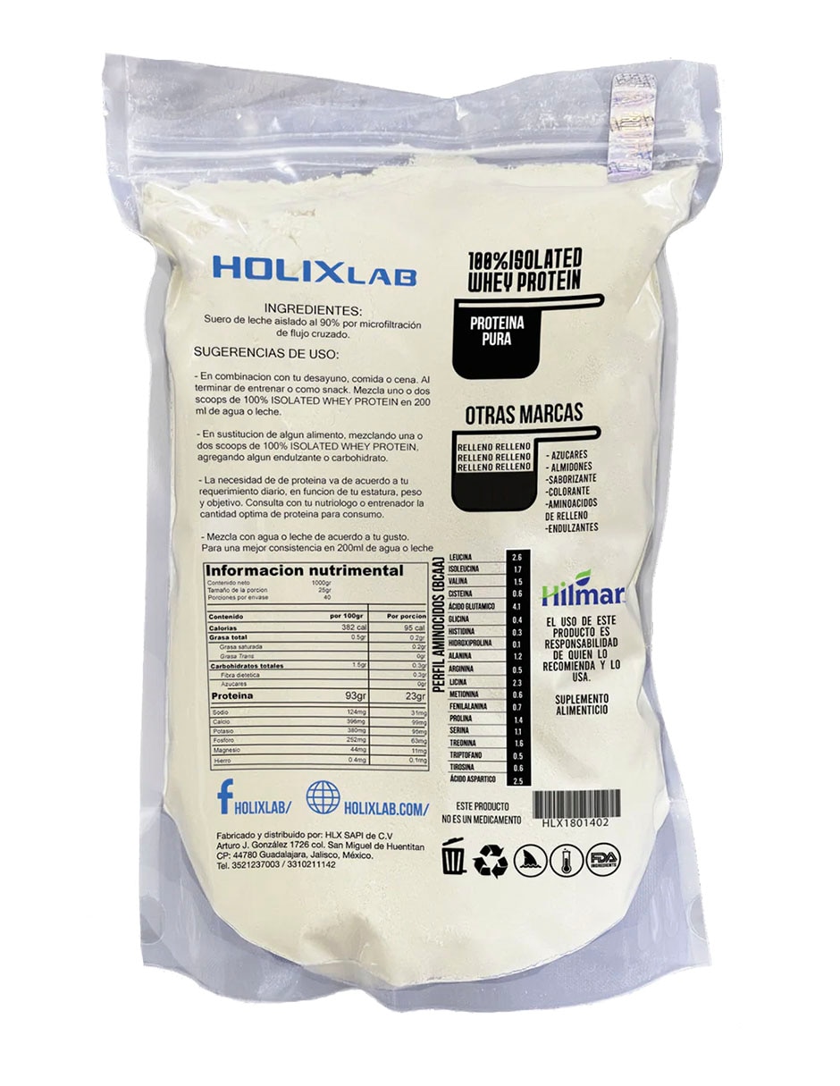 Proteína Isolated Whey Olix sabor natural de 1 kg