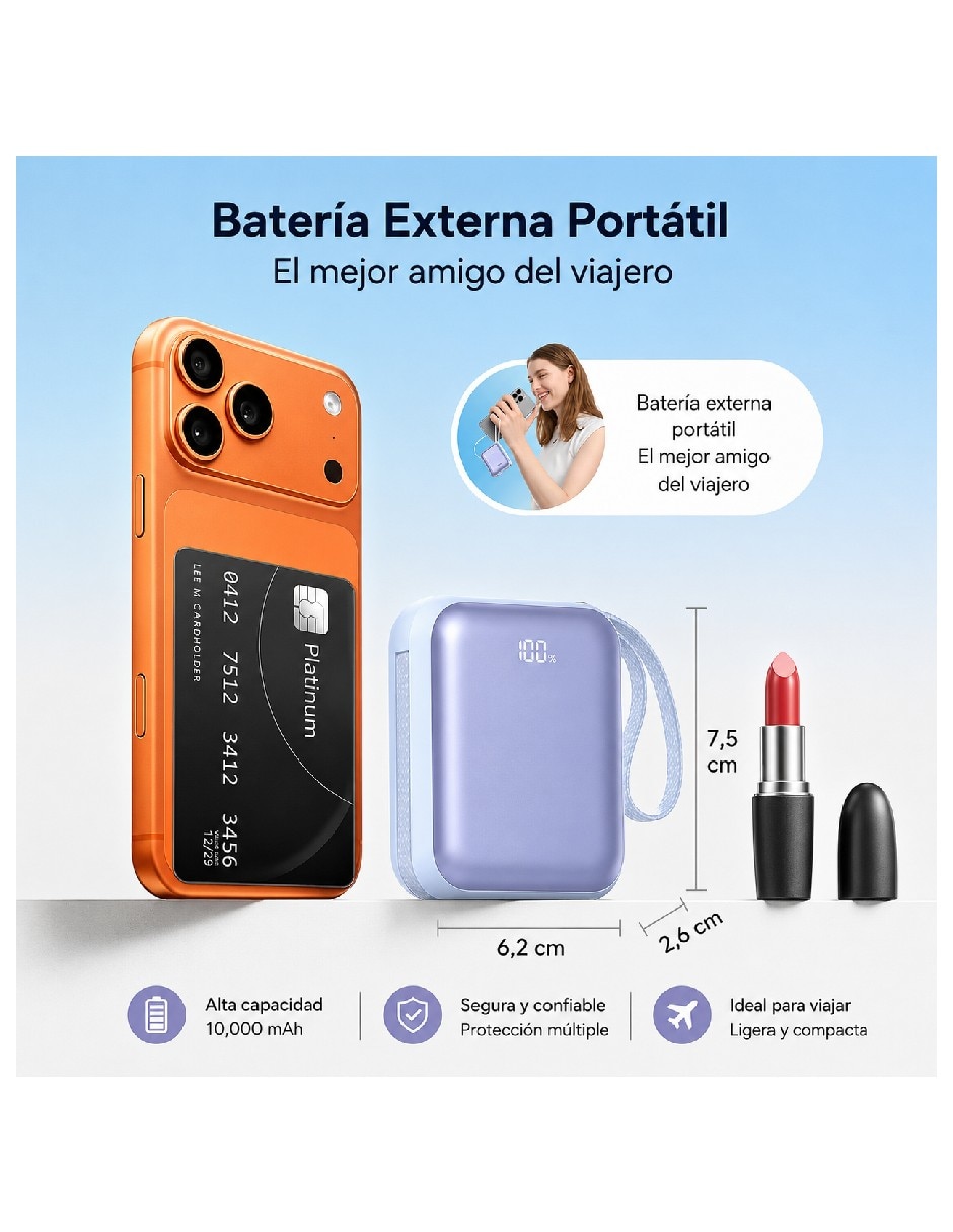 Batería recargable Genérica 10000 mAh