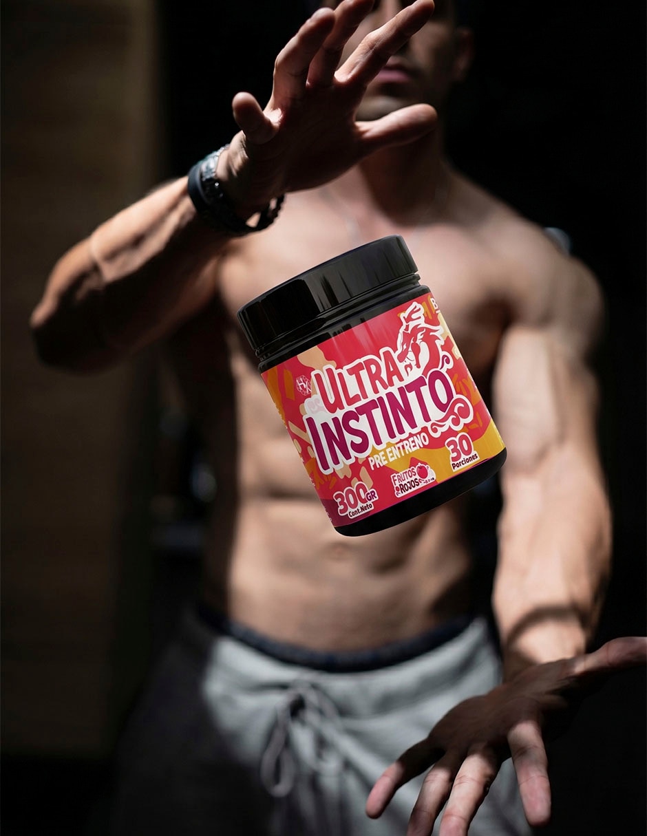 Pre entreno Ultra Instinto frutos rojos Olix con Proteína de 300 g