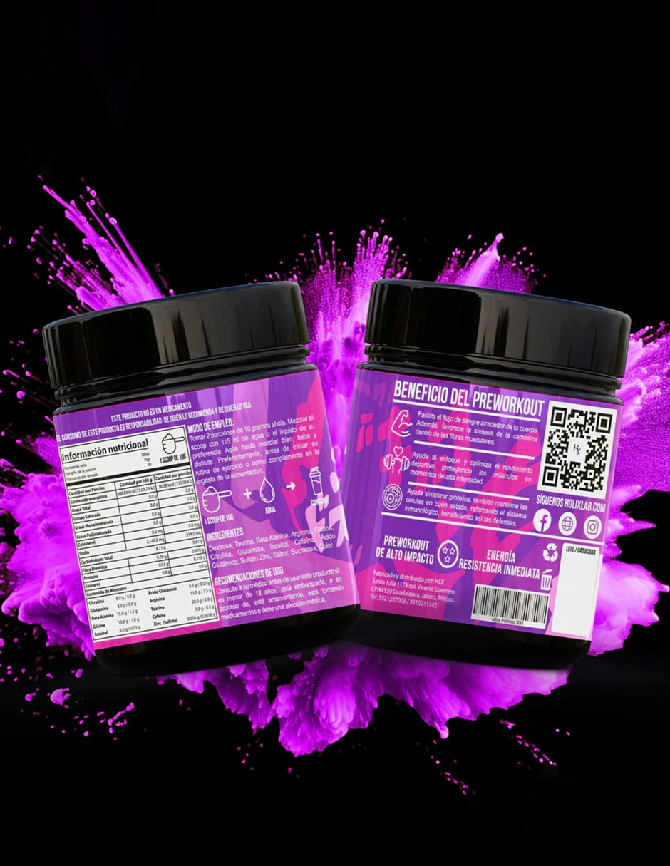 Ultra Ego pre entreno super uva del Dragón Olix con Proteína de 300 g
