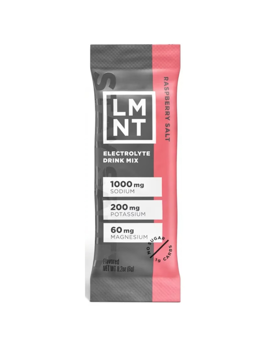 Electrolitos LMNT sin azúcar sabor frambuesa con Vitamina D Calcio Zinc Potasio Vitamina C Fosforo Magnesio Cloruro