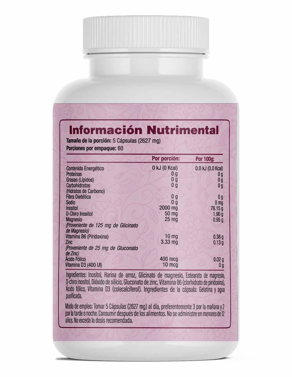 Myo D-Chiro Inositol 40:1 con 300 Cápsulas 2