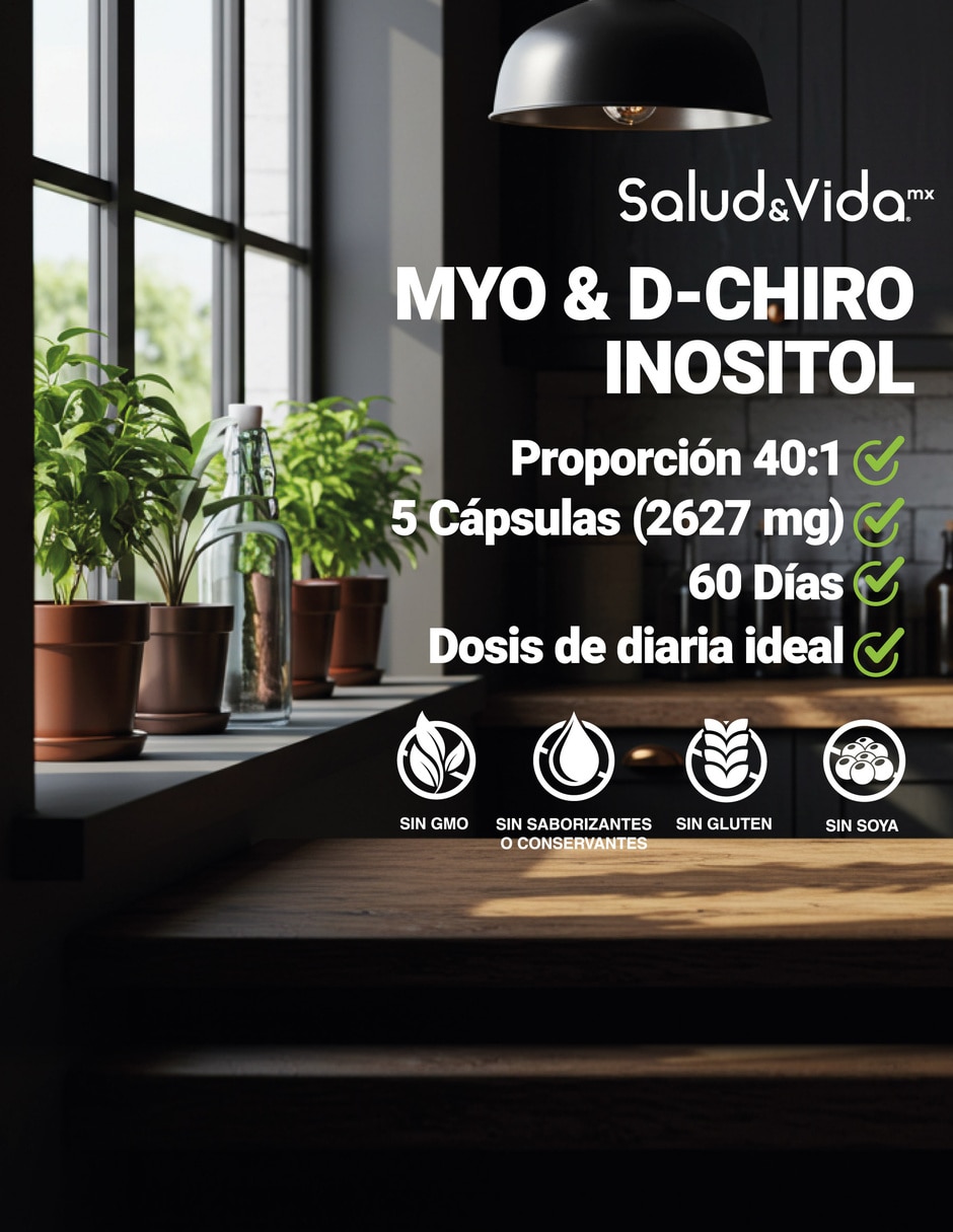 Myo D-Chiro Inositol 40:1 con 300 Cápsulas 3