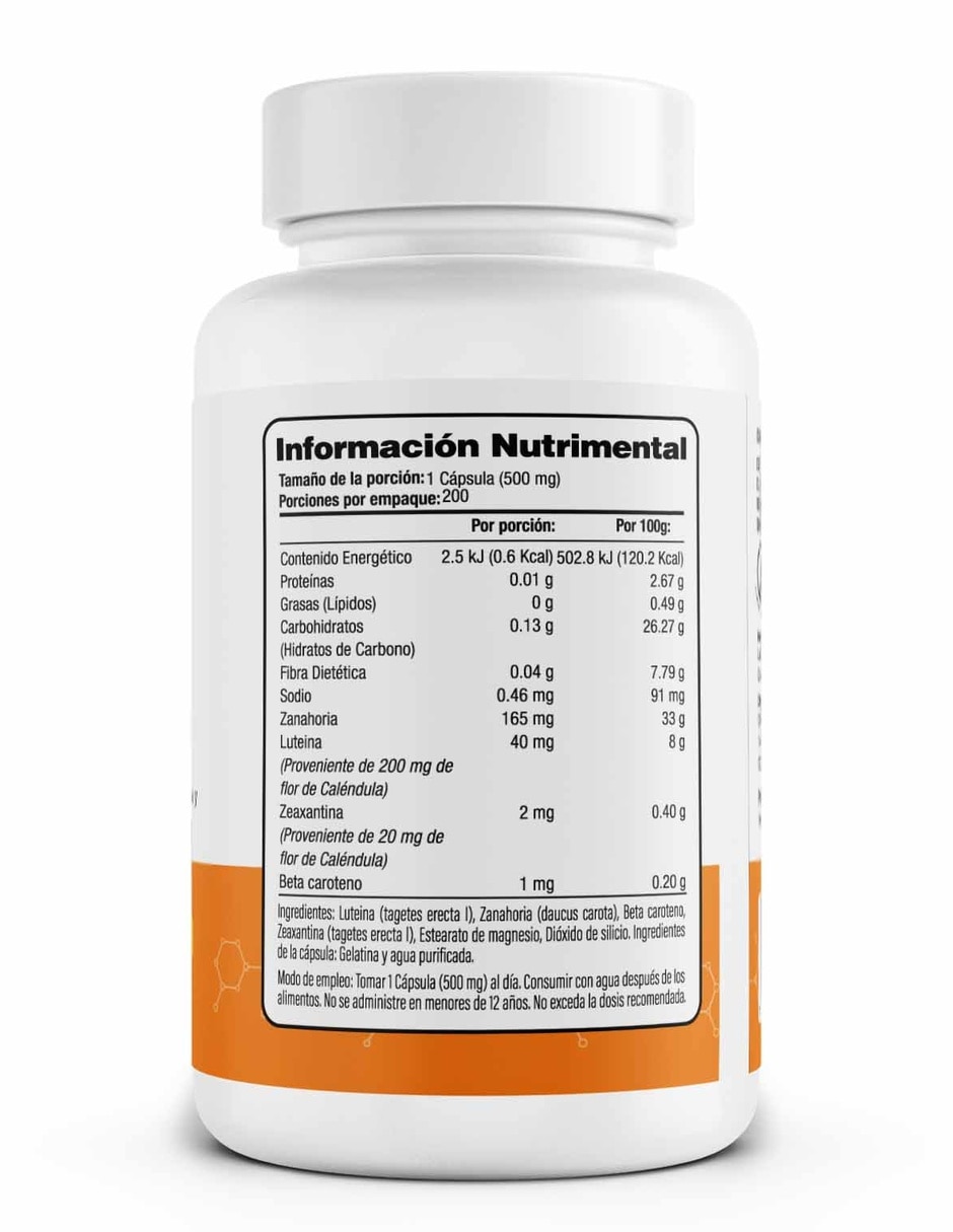 Luteína 40 mg con Zeaxantina 200 Cápsulas 2
