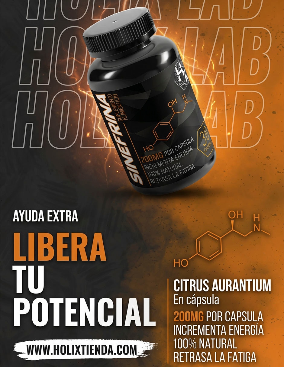 Sinefrina sin cafeína 200 mg 30 cápsulas Olix con Proteína sabor agridulce