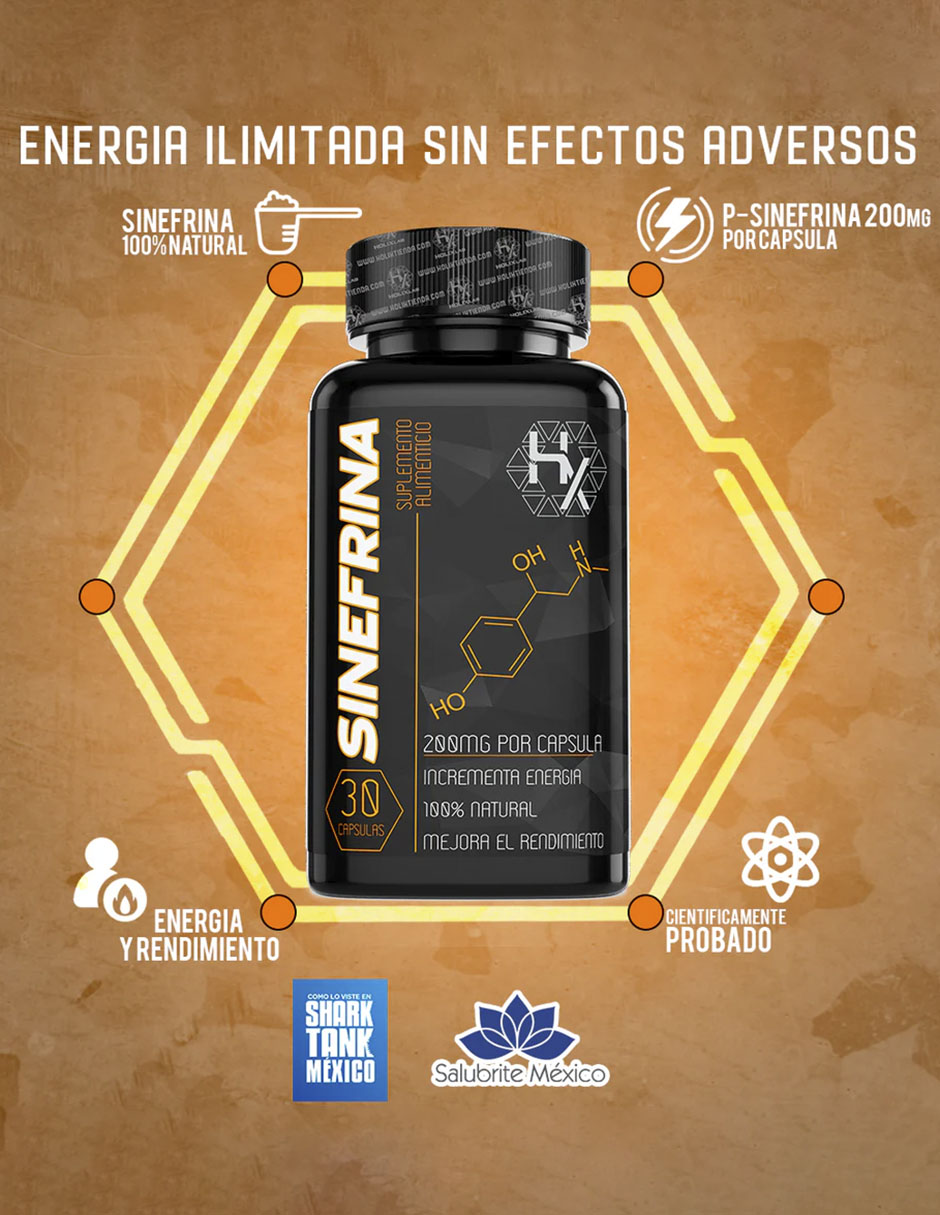Sinefrina sin cafeína 200 mg 30 cápsulas Olix con Proteína sabor agridulce