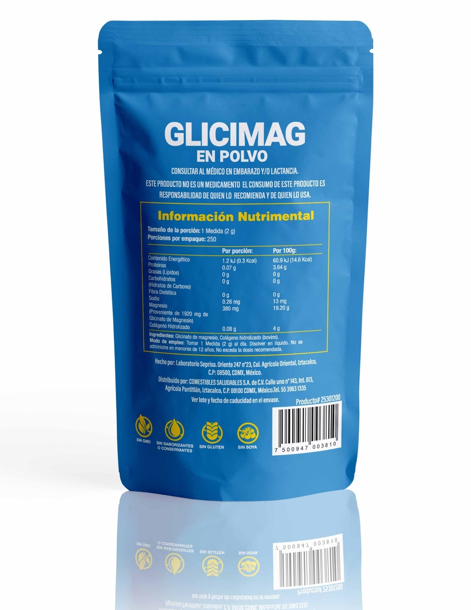 Glicinato de Magnesio en polvo 500 g 2