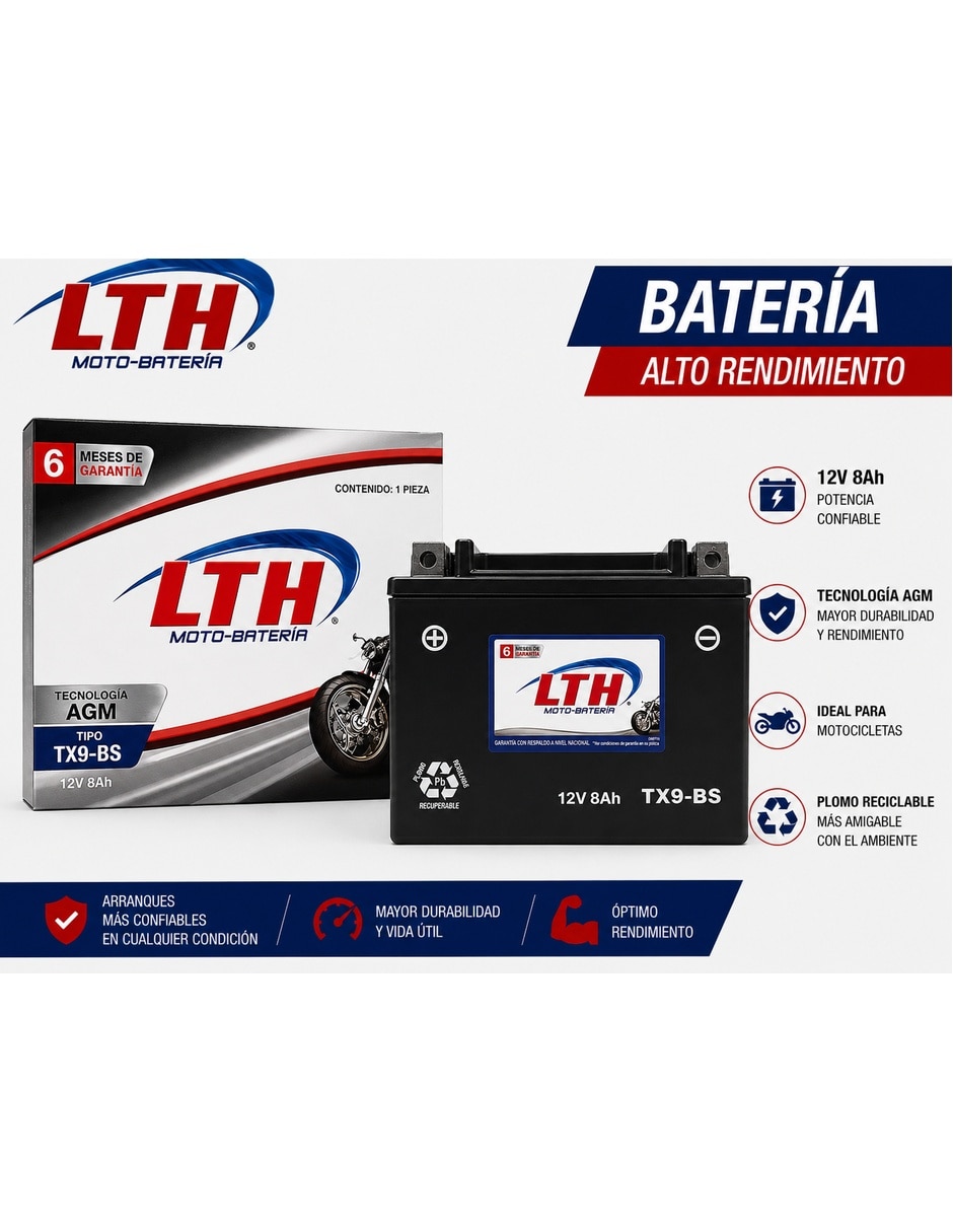 Moto batería LTH TX9-BS