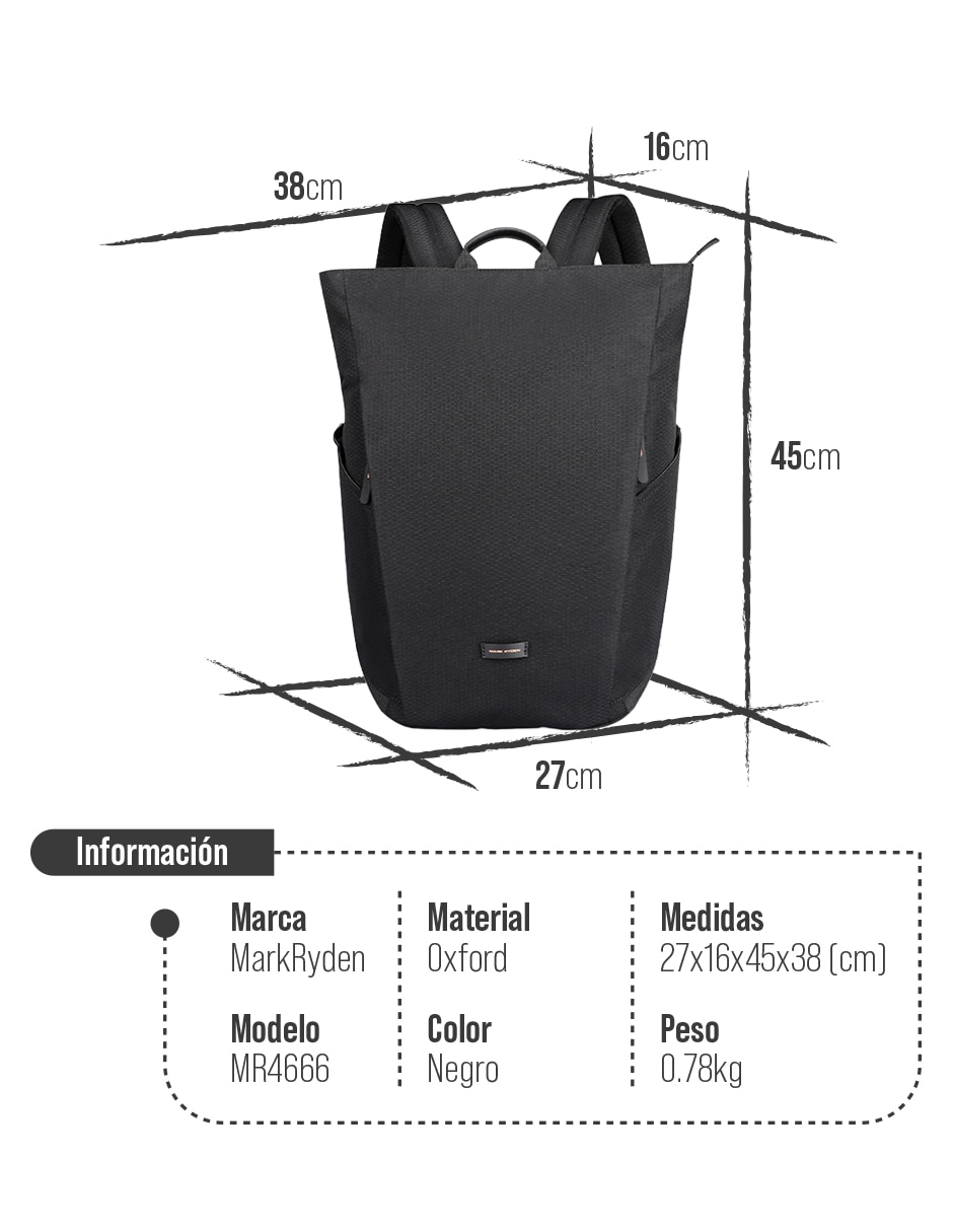 Mochila con portalaptop impermeable unisex 5