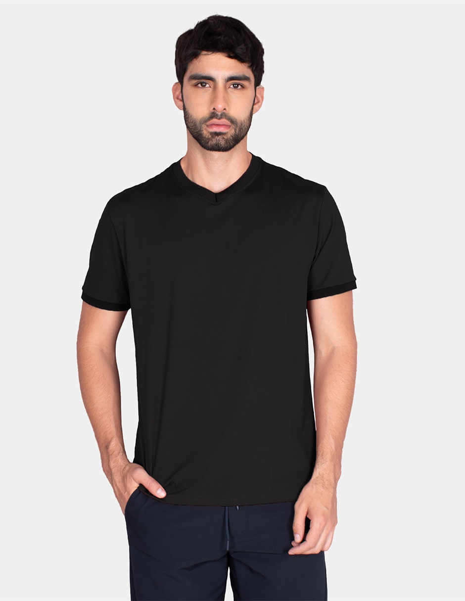 Playera cuello v para hombre 1