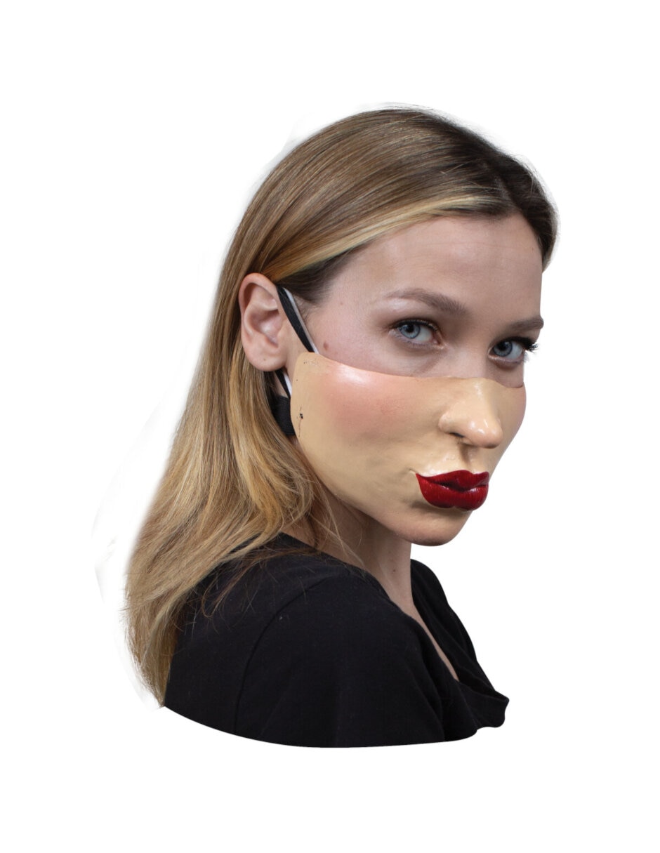 Máscara para disfraz Cubre Bocas de Labios Rojos Ghoulish Productions