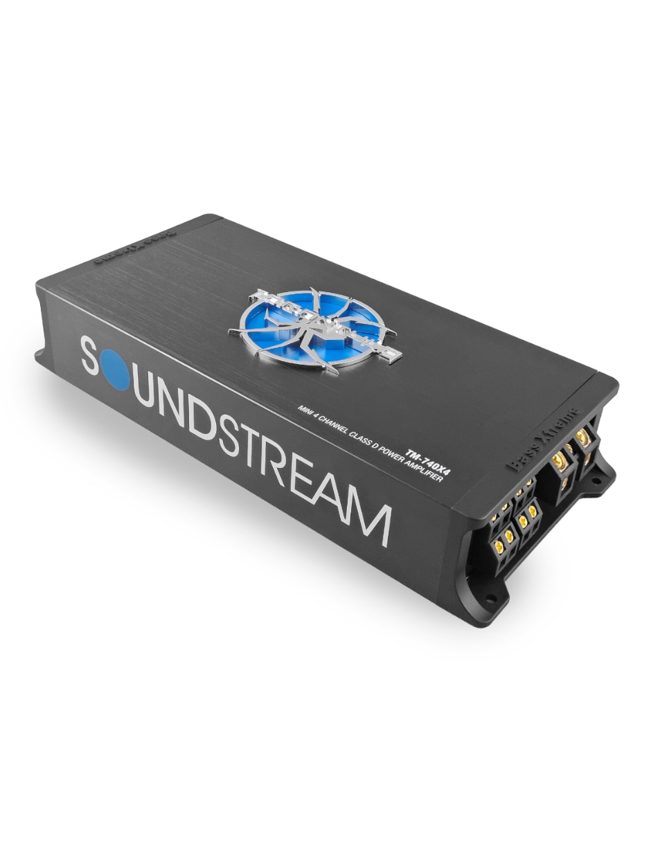 Amplificador para auto Steelpro TM-740X4 de 9-16 VDC
