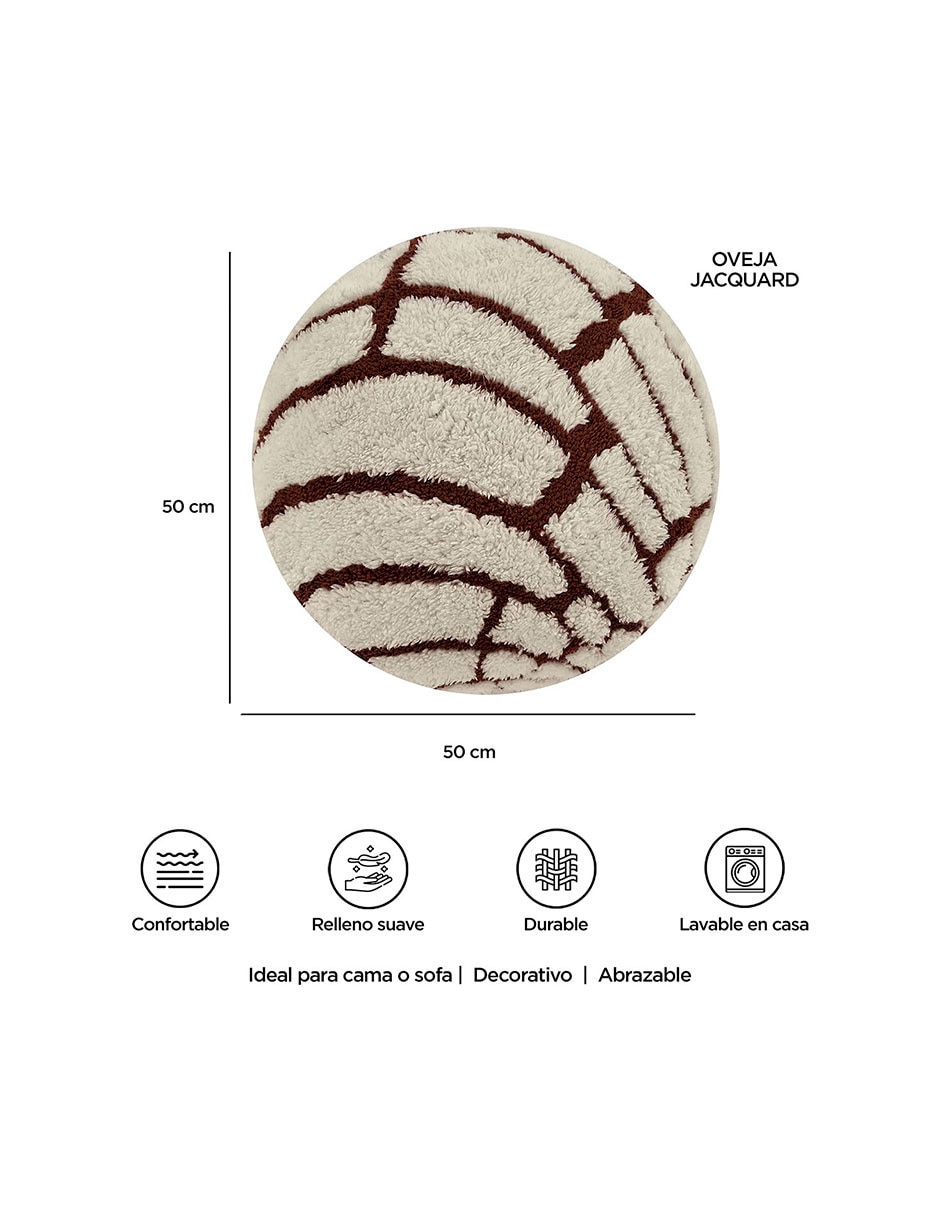 Cojín decorativo Jacquard concha vainilla 7