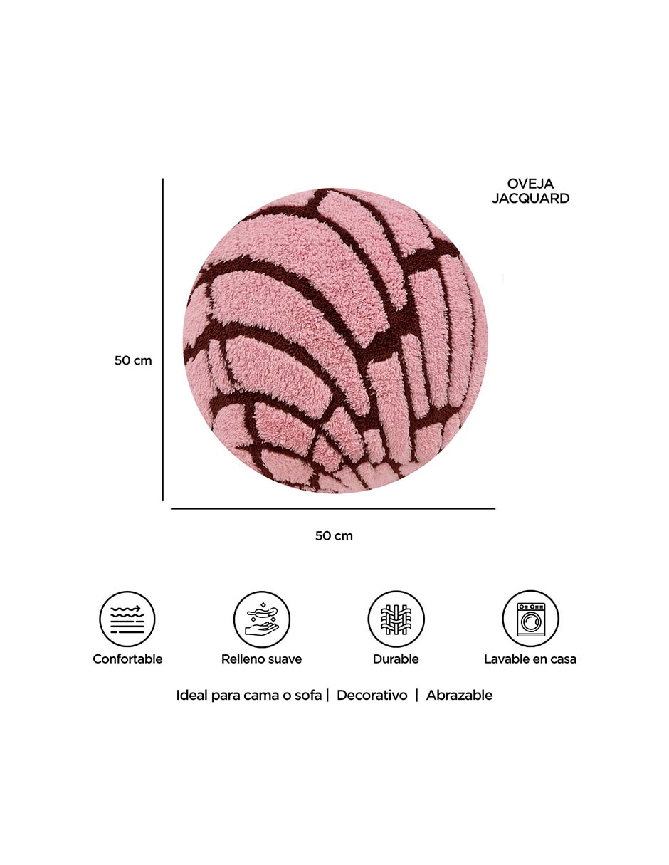 Cojín decorativo Jacquard concha fresa 7