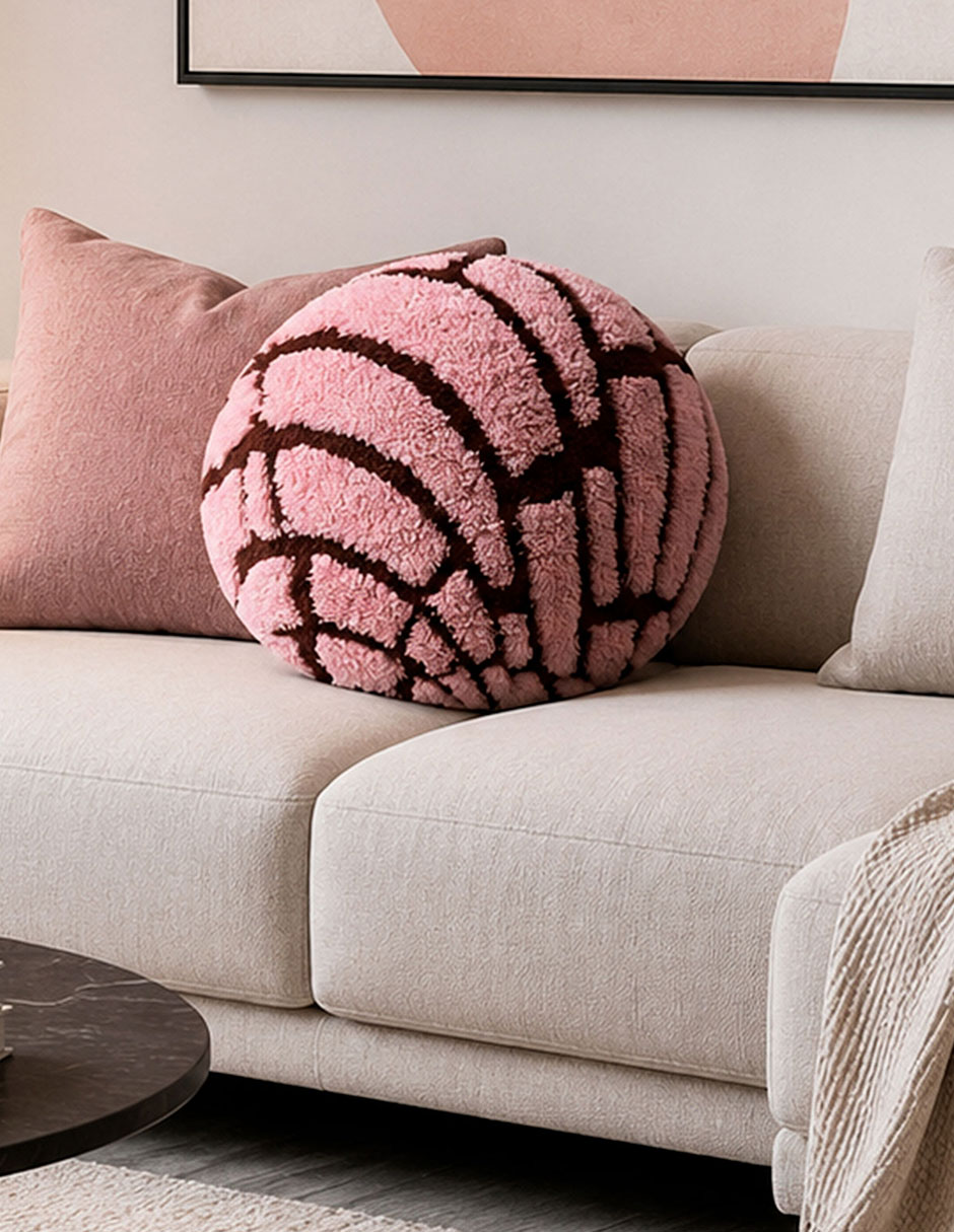 Cojín decorativo Jacquard concha fresa 5