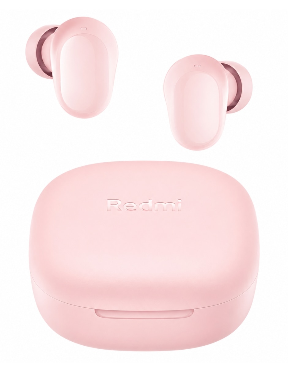 Audífonos True Wireless Xiaomi Redmi buds 6 Play rosa con Smartwatch Futurem FM13 rosa inalámbrica con cancelación de ruido