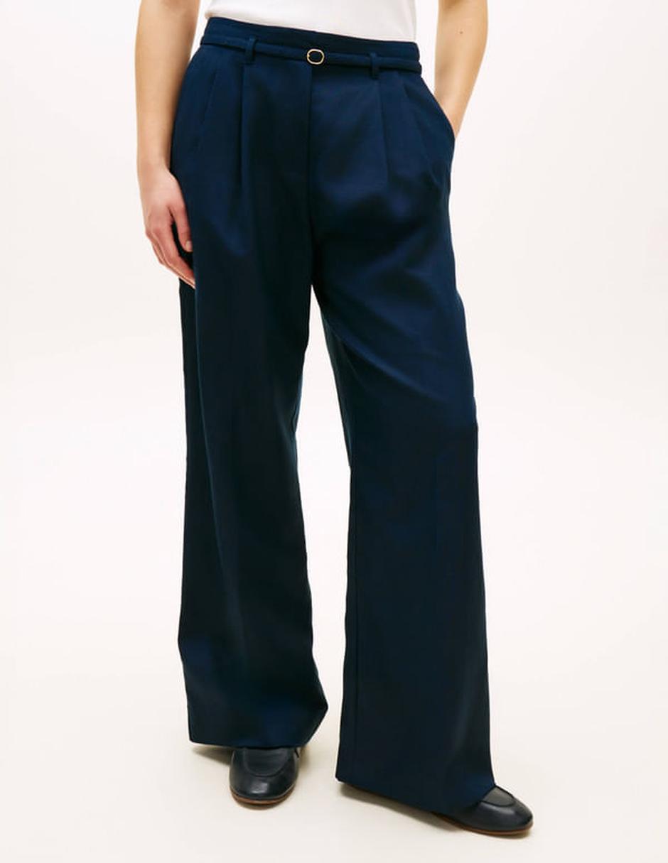Pantalón regular amplio para mujer