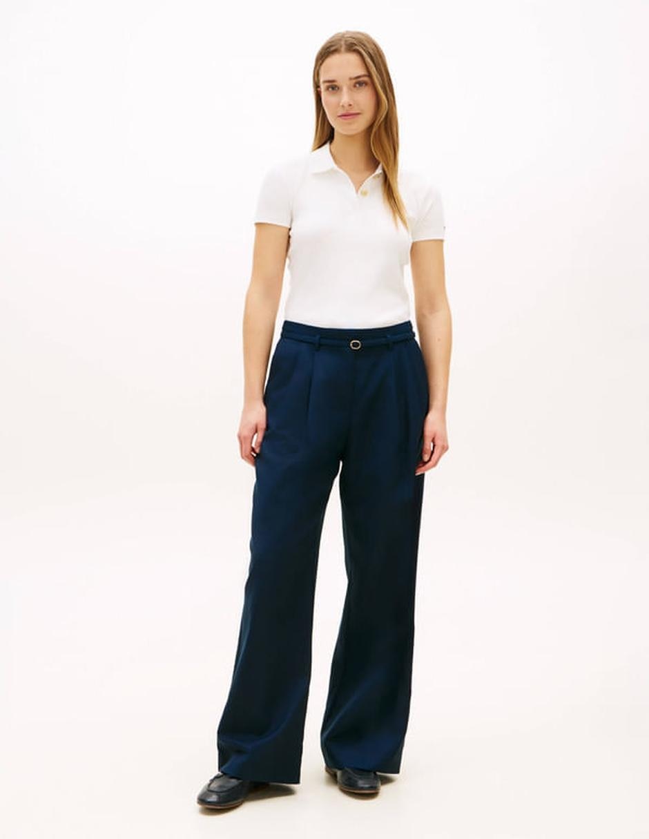 Pantalón regular amplio para mujer 4