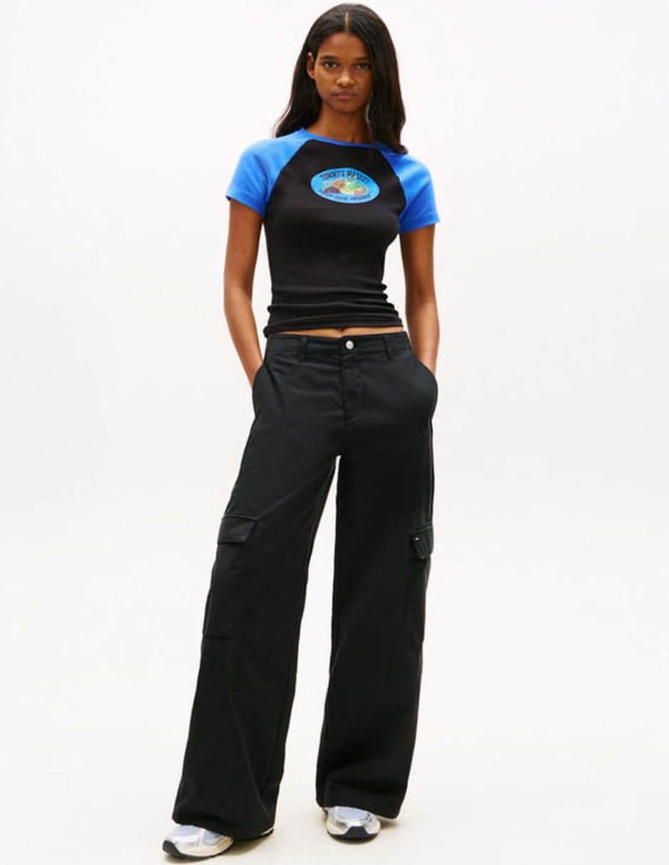 Pantalón regular amplio para mujer 4