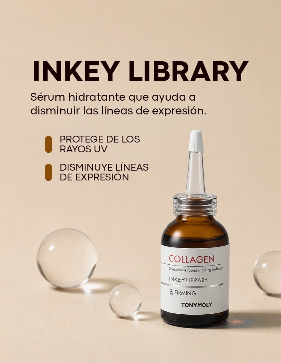 Hidratante facial suero de colágeno Inkey Library Tonymoly